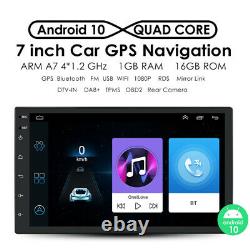 7 Android10.0 Double Din Car Stereo Radio GPS Navigation Audio MP5 Player FM BT