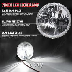 7 Round LED Headlight Hi/Lo Beam Sealed for Chevy Truck Camaro C10