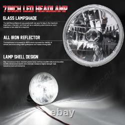 7inch LED Headlight High Low For Chevy Camaro Suburban Sedan Deliver Nomad