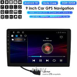 9 Android 10.0 3+32G Double DIN Car Stereo Radio GPS Navigation Audio octa-Core
