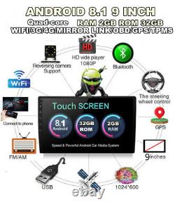 9 Single Din 2GB32GB Android 8.1 Touch Screen Car Stereo Radio Wifi GPS Player