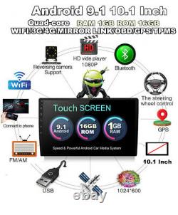 Android 9.1 Quad-Core 10.1 HD Touch Screen Car GPS Navigation Wifi Radio Stereo
