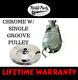 Bbc Sbc Chevy Chrome Saginaw Style Power Steering Pump With Single Groove Pulley