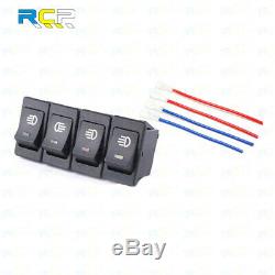 BLUE 4-Pins LED ON/OFF Rocker Switch For Driving Fog Lamps / Light bar Indicator