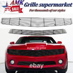 Billet Grille For 2010-2013 Chevy Camaro LT/LS/V6 Phantom Grill Black Combo 2011
