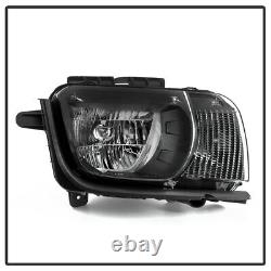 Black 2010 2011 2012 2013 Chevy Camaro Halogen Headlights Headlamps Left+Right
