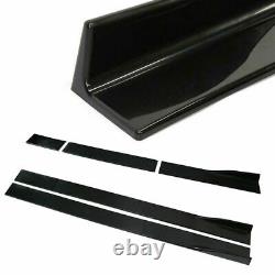 Black Front Bumper Lip Splitter Strut Rods Side Skirt Kits For Chevrolet Camaro