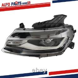 Black Headlight For 2016-2022 Chevy Camaro HID withLED DRL Clear Left+Right Side