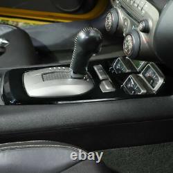 Black Steering Wheel Dashboard Gear Shift Cover Trim Kit For Chevy Camaro 10-15