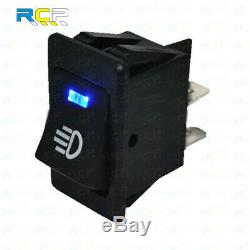 Blue LED On/Off Indicator Rocker Toggle Switch Driving Fog Lamp/Work Light Bar