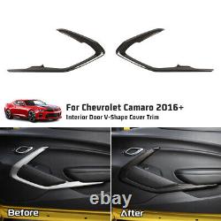 Carbon Fiber Interior Door V-Shape Cover Trim Panel Strip for Chevy Camaro 2016+