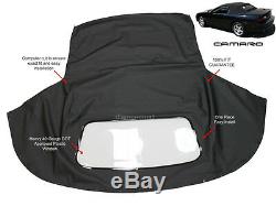 Chevrolet Camaro 1994-02 Convertible Soft Top & Plastic Window Black Sailcloth