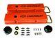Chevrolet Steel Valve Covers Orange Tall Chevy Engine Dress Up Kit 283-400 New