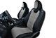 Chevy Camaro 2010-2014 Black/grey Iggee S. Leather Custom Fit Front Seat Cover