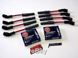 Chevy Ls1 Ls2 Ls3 Ls6 Msd Racing Wires & Iridium Spark Plugs + Free Emblems Red