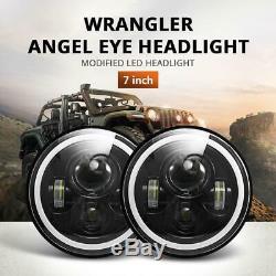 DOT LED 7 Round Headlight + Fog Light Kit Combo For Jeep Wrangler JK 2007-2018