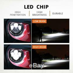 DOT LED 7 Round Headlight + Fog Light Kit Combo For Jeep Wrangler JK 2007-2018