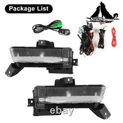 DRL Driving Fog Lights Front Bumper Lamps KIt for 2016 2017 2018 Chevy Camaro SS