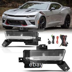 DRL For 2016 2017 2018 Chevy Camaro SS Fog Lights Front Bumper Driving Lamps