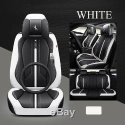 Deluxe 6D Full 5 Seat PU Leather Car Seat Cover Cushion Pad Surround Breathable