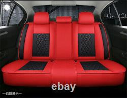 Deluxe Full Surround Car Seat Cover PU Leather Full Set For Interior Accessories