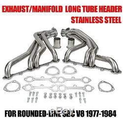 Exhaust/manifold Stainless Steel Long Tube Header For Rounded-line Sbc V8 77-84