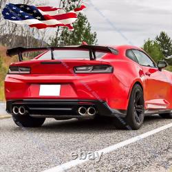 FOR 16-22 CHEVY CAMARO GLOSS BLACK ZL1 1LE STYLE BIG REAR TRUNK SPOILER WING usa