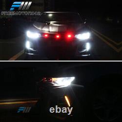 Fit 16-23 Chevy Camaro DRL Fog Lights Clear With Amber Switchback Turn Signal Pair