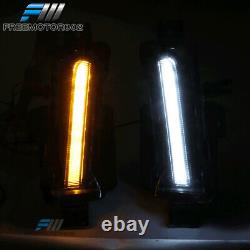 Fit 16-23 Chevy Camaro DRL Fog Lights Clear With Amber Switchback Turn Signal Pair