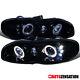 Fit 1998-2002 Chevy Camaro Smoke Led Halo Projector Headlights Left+right 98-02