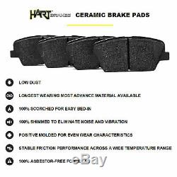 Fit 2010-2015 Chevrolet Camaro Black Hart Full Kit Brake Rotors+Ceramic Pads