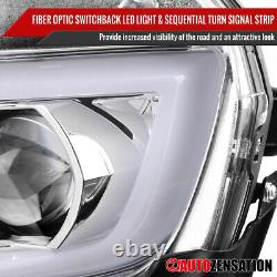 Fit 2014-2015 Chevy Camaro Projector Headlights Switchback LED Sequential 14-15