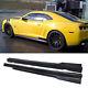 Fit For 2010-2015 Chevy Chevrolet Camaro Zl1 Style Side Skirts Matte Black Pair