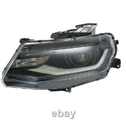 Fit For 2016-2022 Chevy Camaro Black HID DRL Headlight Assembly (Left)