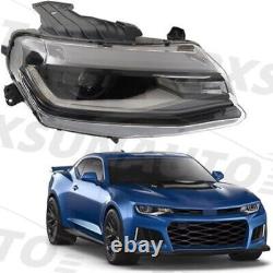 Fit For 2016-2022 Chevy Camaro Black HID With LED DRL Headlight Assembly (Right)