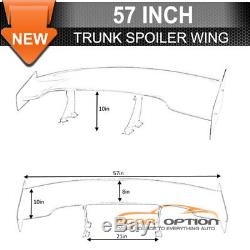 Fit Nissan 57 Inch 3-D GT JDM Real Carbon Fiber Deck Trunk Spoiler Wing