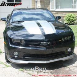 Fits 10-13 Chevrolet Camaro V6 SS Style Front Bumper Lip Unpainted PU
