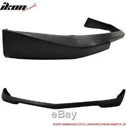 Fits 10-13 Chevrolet Camaro V6 SS Style Front Bumper Lip Unpainted PU
