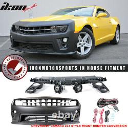Fits 10-13 Chevy Camaro ZL1 Style PP Front Bumper Cover Daytime Running Light