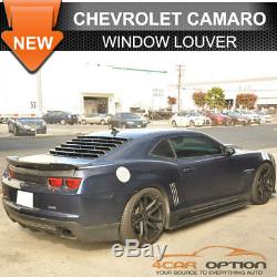 Fits 10-15 Chevrolet Camaro Rear Window Louver Unpainted Black PUR