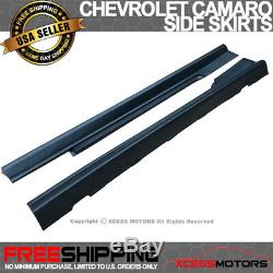 Fits 10-15 Chevrolet Chevy Camaro ZL1 Style Side Skirts Panels Pair Bodykit