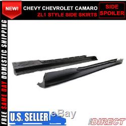 Fits 10-15 Chevy Chevrolet Camaro ZL1 Style Side Skirt Rocker Panels Body Kit