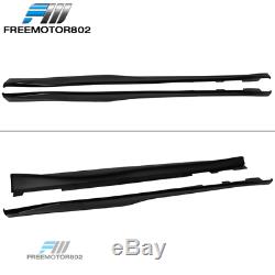 Fits 16-19 Chevrolet Camaro ZL1 Style Side Skirts PP Pair Glossy Black