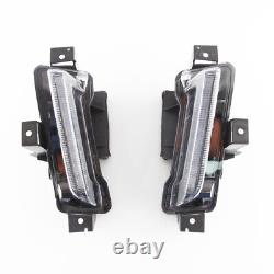 Fits 16-20 Chevy Camaro ZL1 DRL Fog Lights Clear with Amber Switchback Signal 2Pc