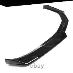 Fits 16-22 Chevy Camaro 1LE Style Gloss Black Front Bumper Lip Splitter ABS