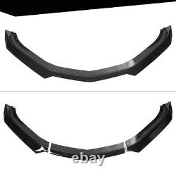 Fits 16-22 Chevy Camaro 1LE Style Gloss Black Front Bumper Lip Splitter ABS