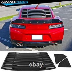 Fits 16-23 Camaro IKON Style Rear Window Louver with Side Quarter Scoop Vent