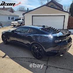Fits 16-23 Chevrolet Camaro Rear Window Louver Sun Shade Cover Vent Gloss Black