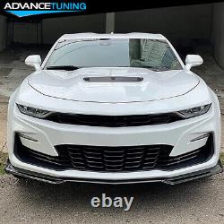 Fits 16-23 Chevy Camaro 2DR 1LE Style Gloss Black Front Bumper Lip Splitter ABS