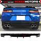 Fits 16-23 Chevy Camaro Gloss Black Pp Rear Bumper Lip Diffuser Exhaust Wing